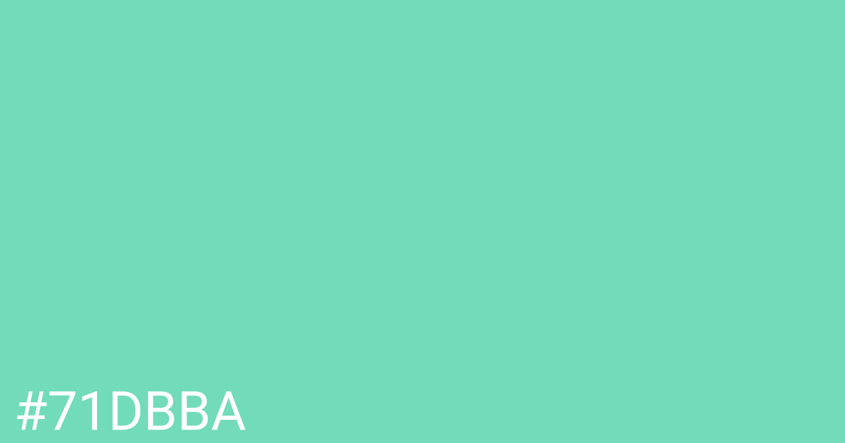 Hex color #71dbba graphic