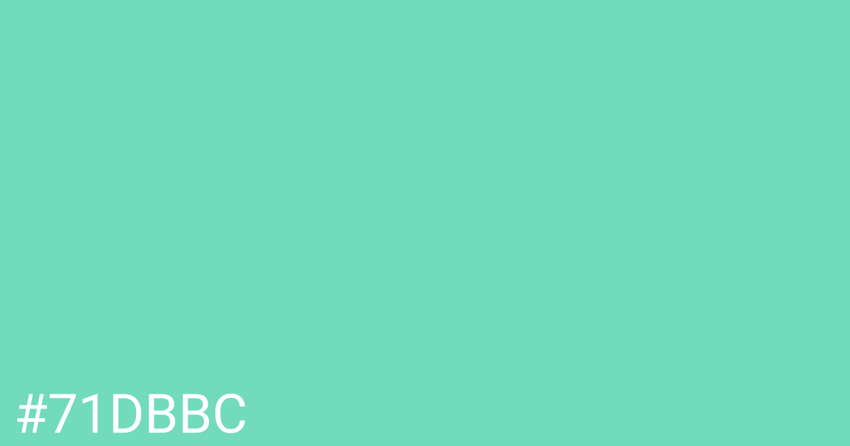 Hex color #71dbbc graphic