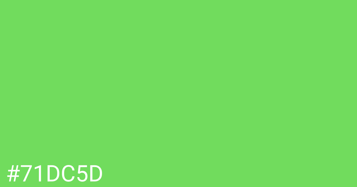 Hex color #71dc5d graphic