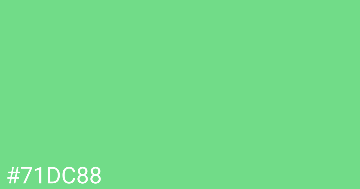 Hex color #71dc88 graphic