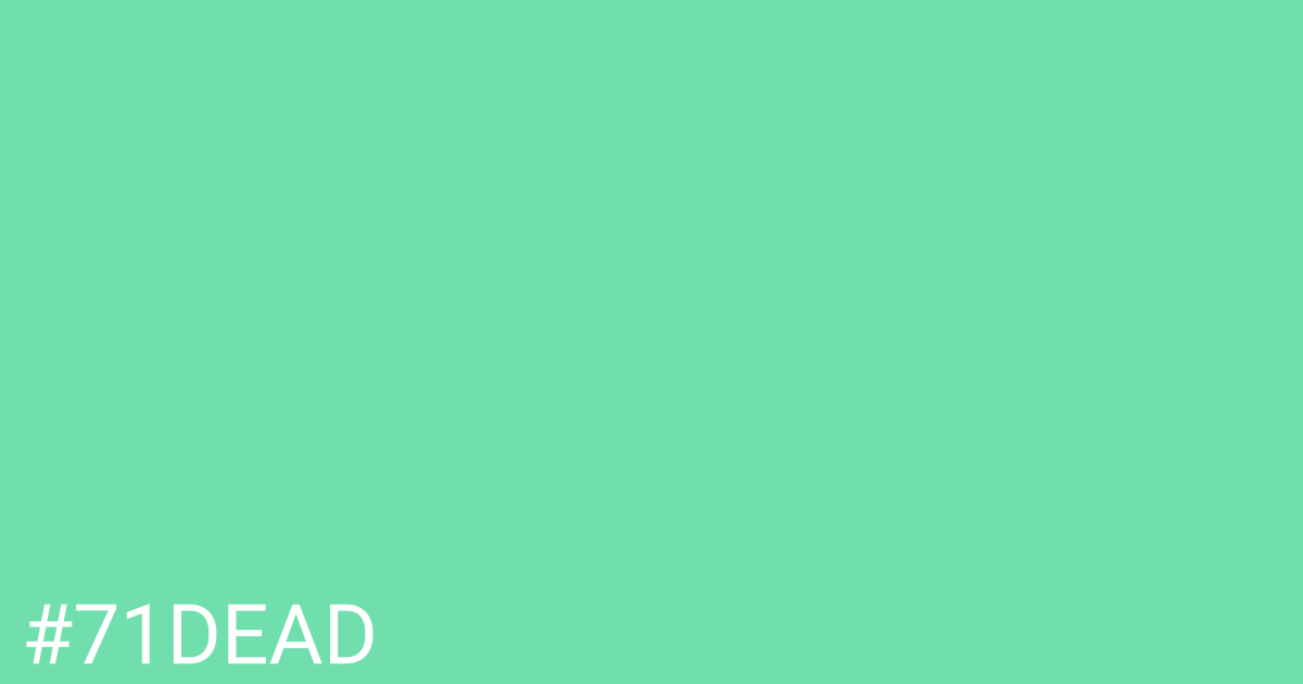 Hex color #71dead graphic