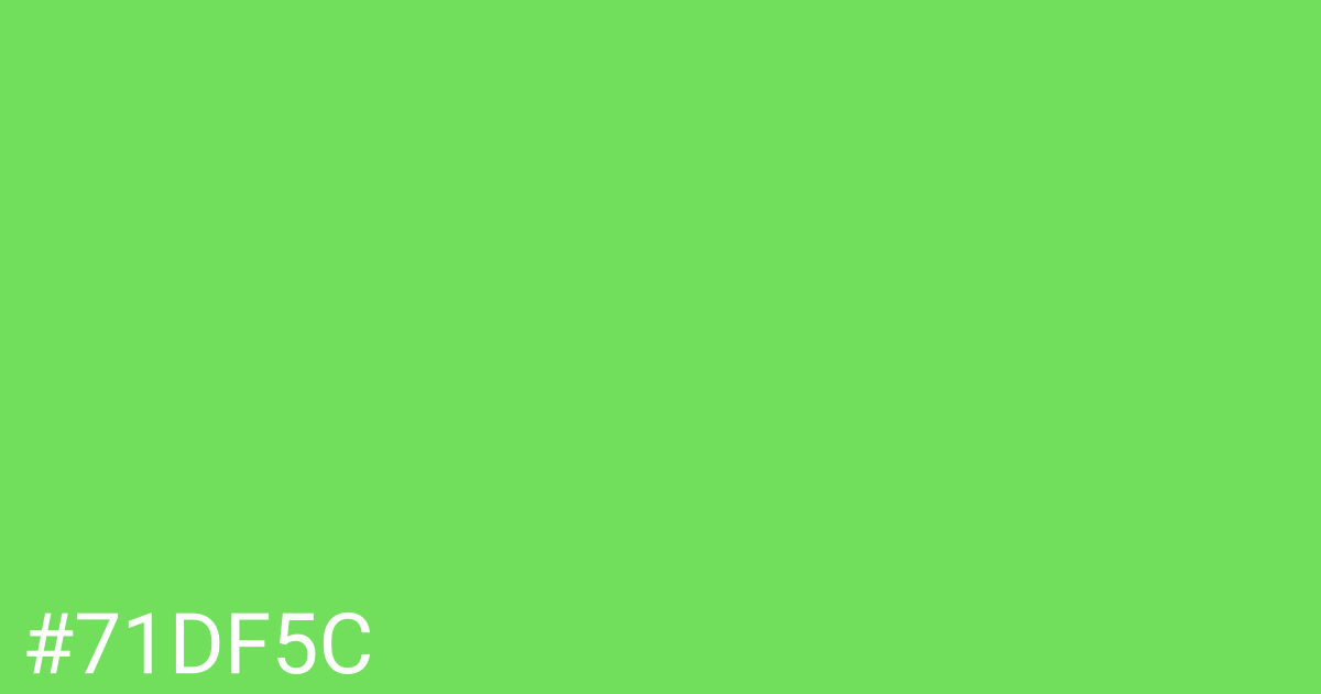 Hex color #71df5c graphic