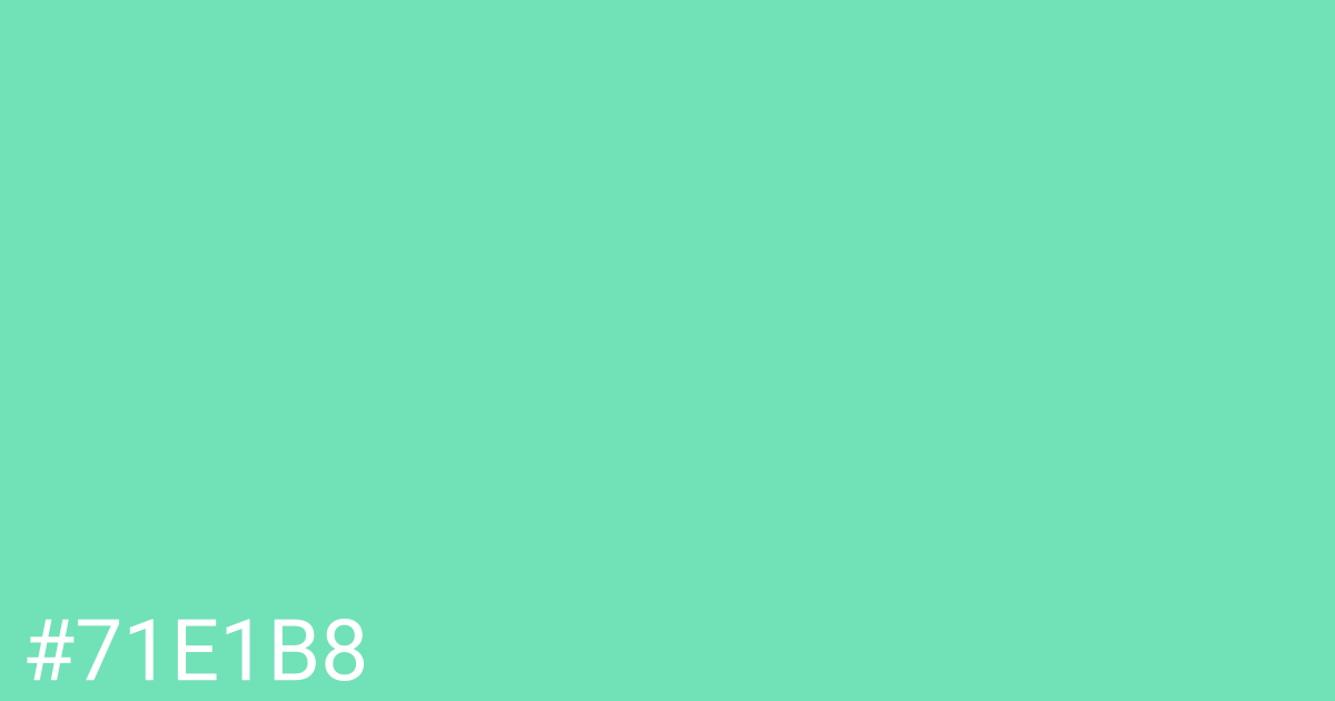 Hex color #71e1b8 graphic