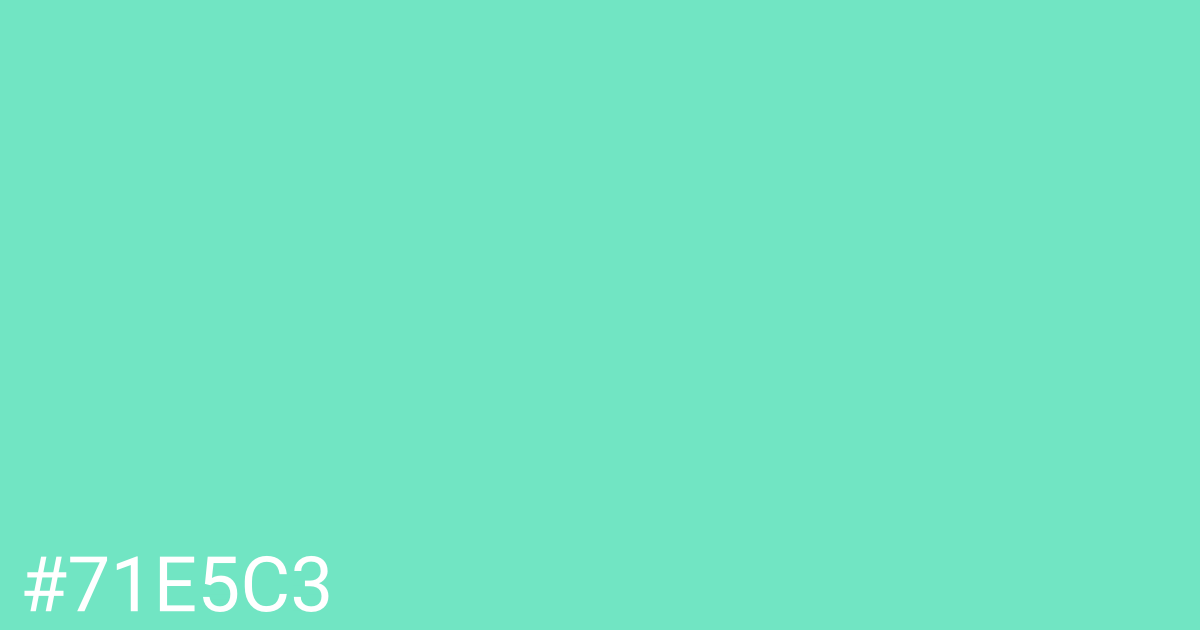 Hex color #71e5c3 graphic