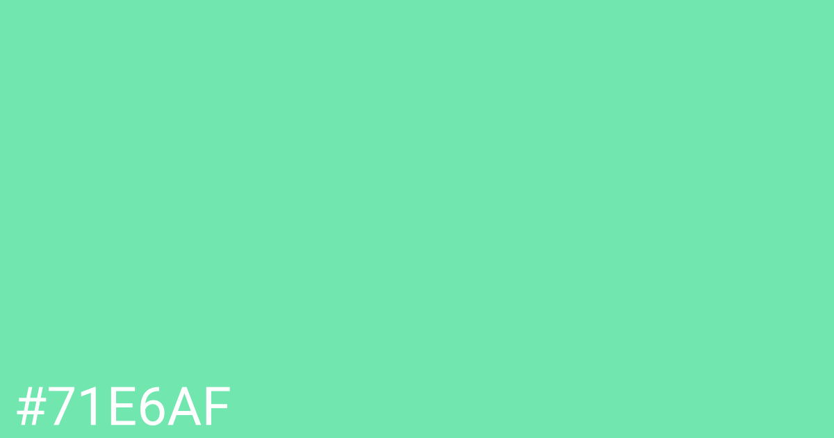 Hex color #71e6af graphic