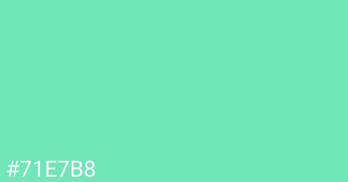 Hex color #71e7b8 graphic