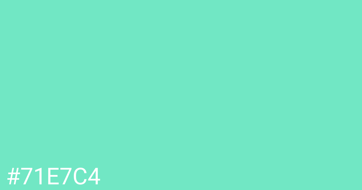 Hex color #71e7c4 graphic