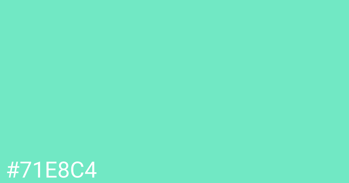 Hex color #71e8c4 graphic