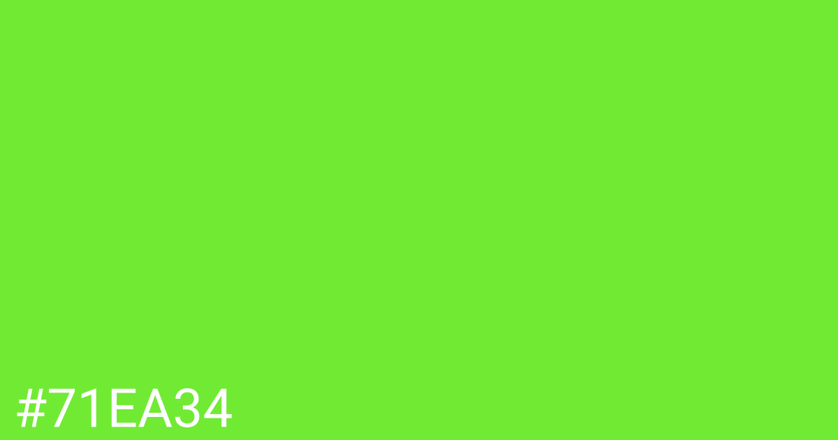 Hex color #71ea34 graphic