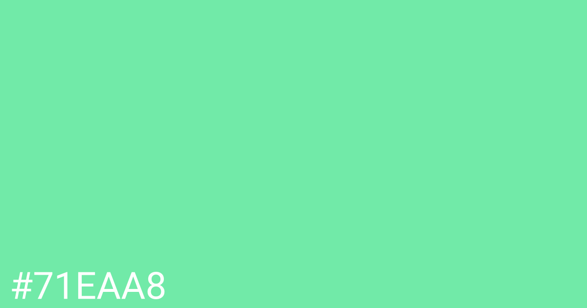 Hex color #71eaa8 graphic