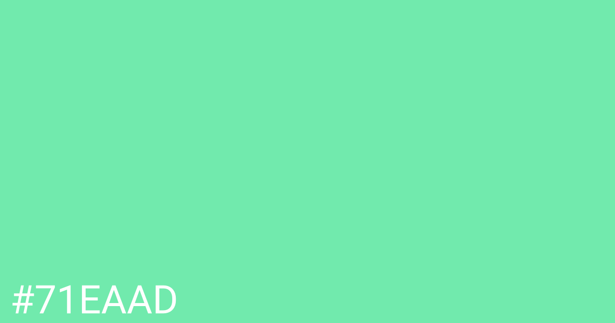 Hex color #71eaad graphic