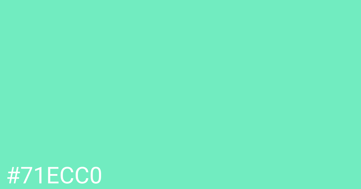 Hex color #71ecc0 graphic