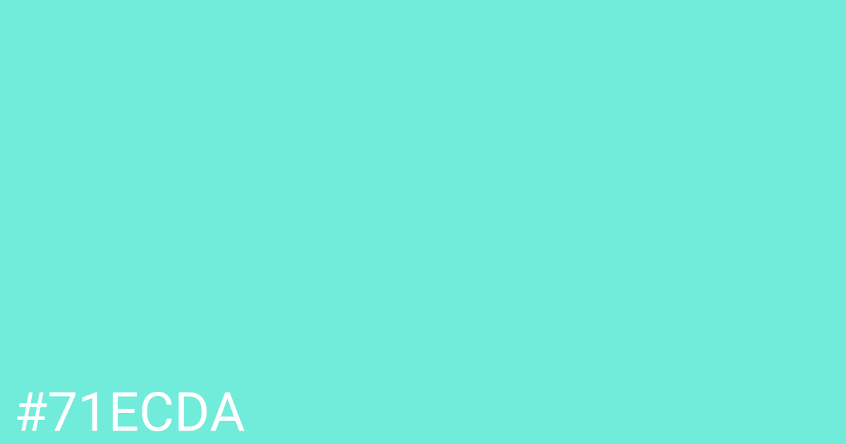 Hex color #71ecda graphic