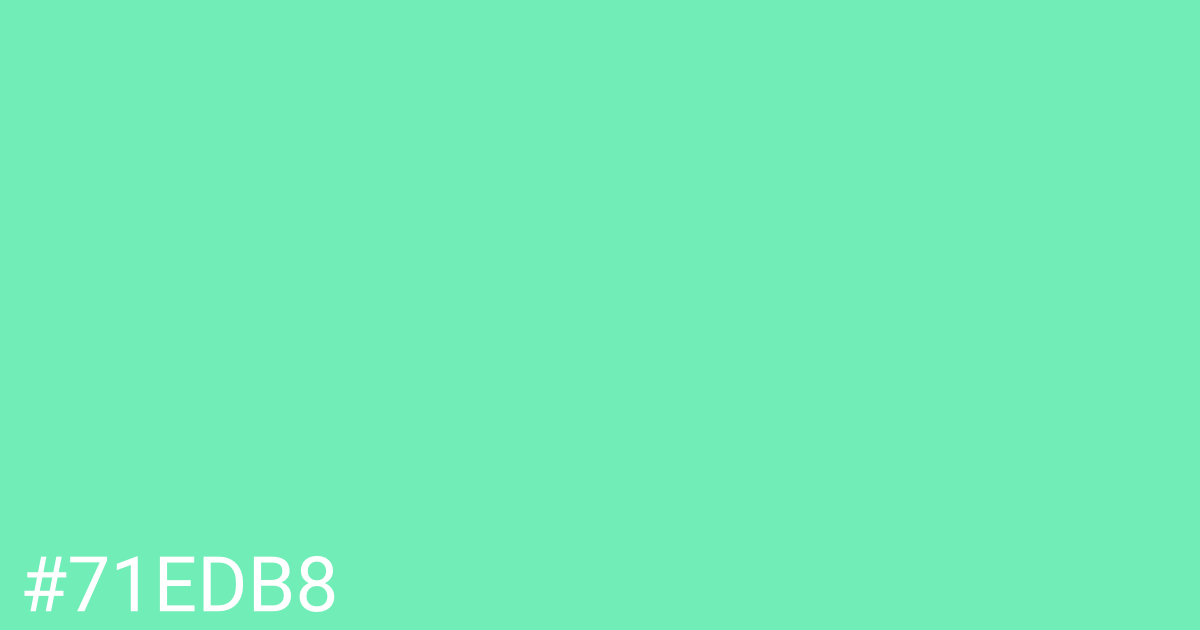 Hex color #71edb8 graphic