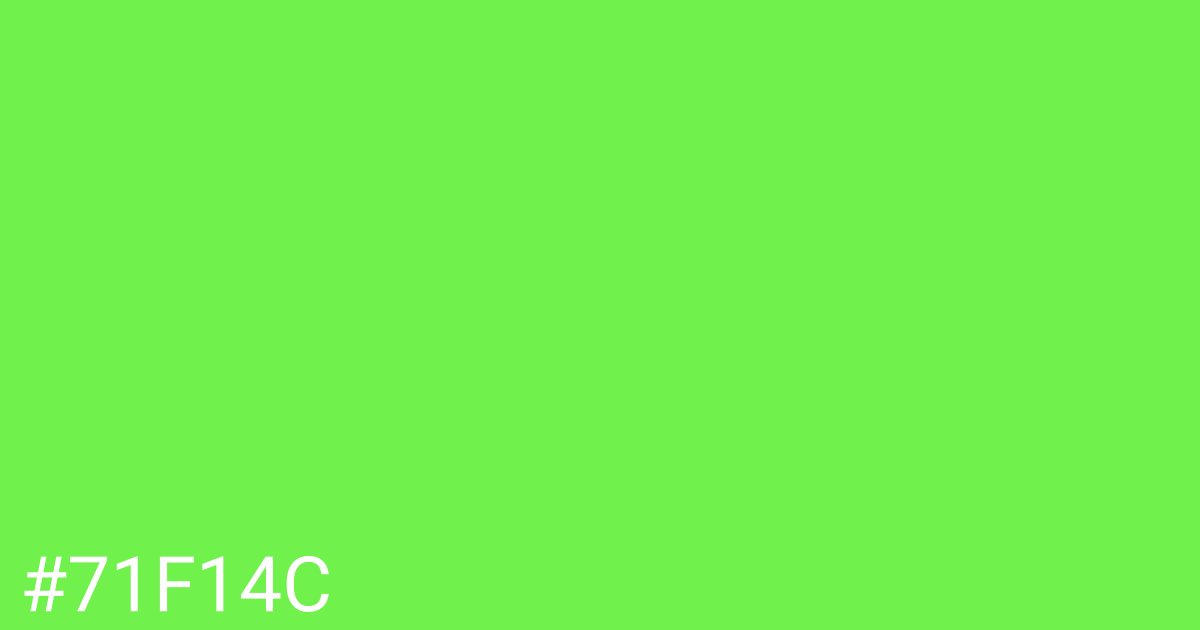 Hex color #71f14c graphic