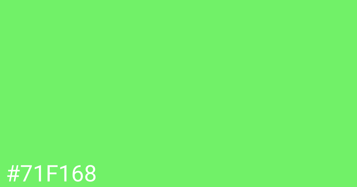 Hex color #71f168 graphic