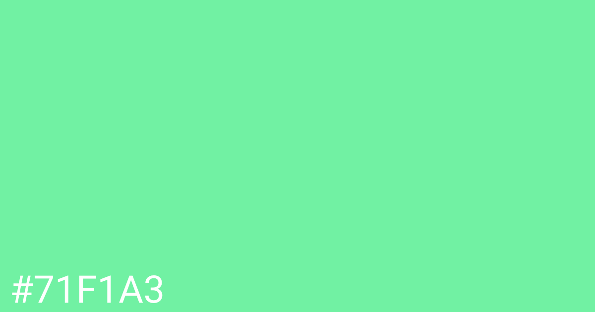 Hex color #71f1a3 graphic