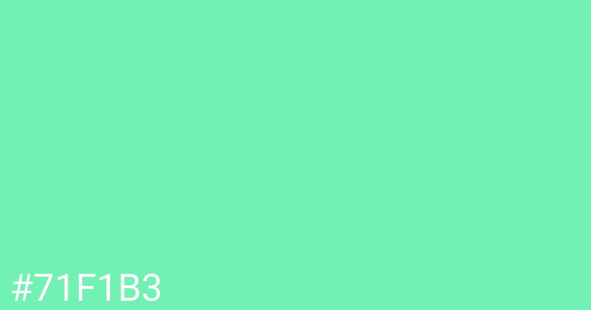 Hex color #71f1b3 graphic