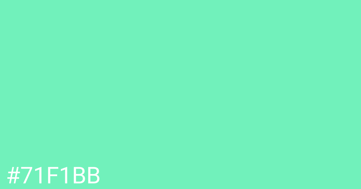 Hex color #71f1bb graphic