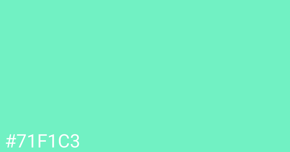 Hex color #71f1c3 graphic