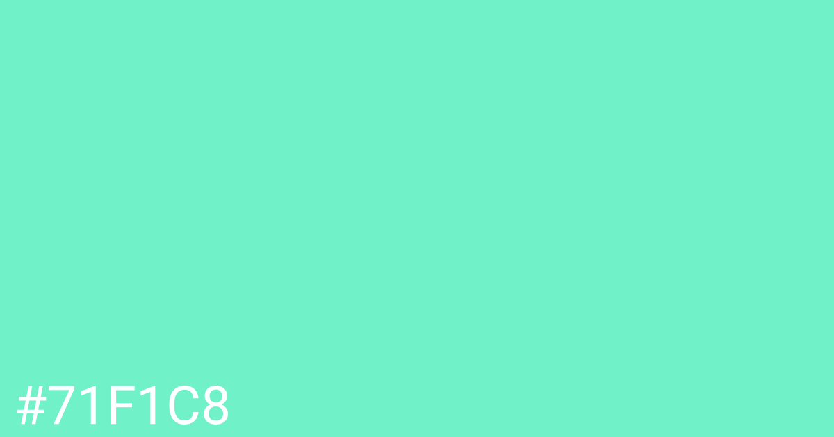 Hex color #71f1c8 graphic