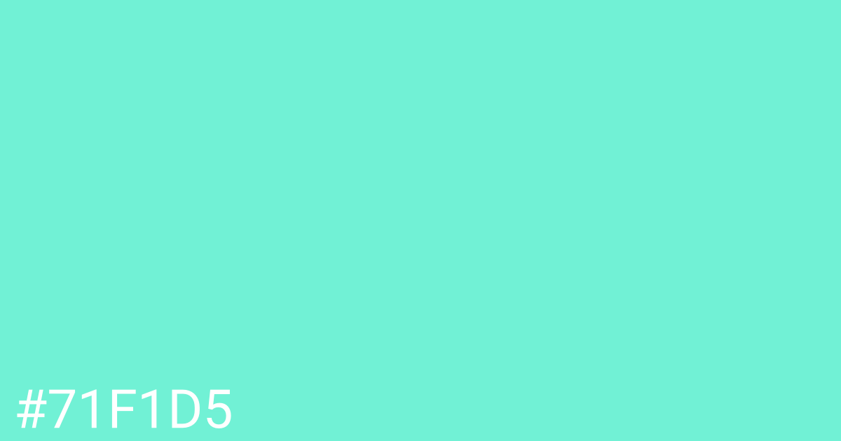 Hex color #71f1d5 graphic