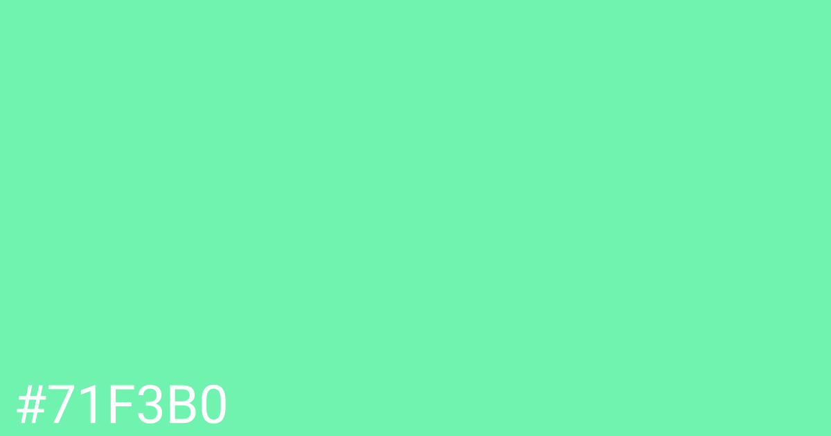 Hex color #71f3b0 graphic