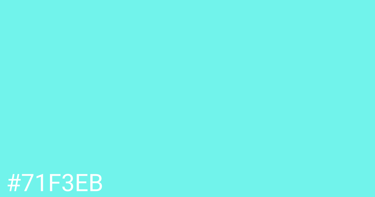Hex color #71f3eb graphic