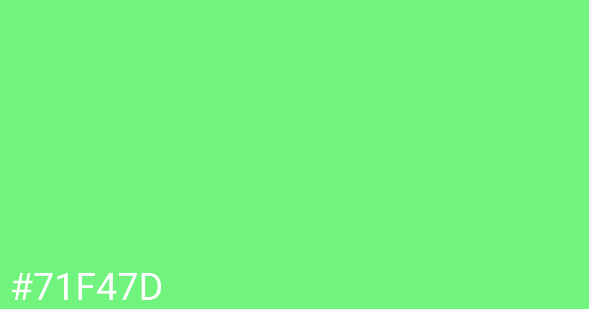 Hex color #71f47d graphic