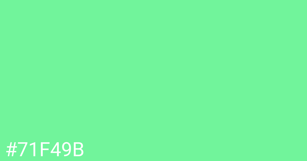 Hex color #71f49b graphic