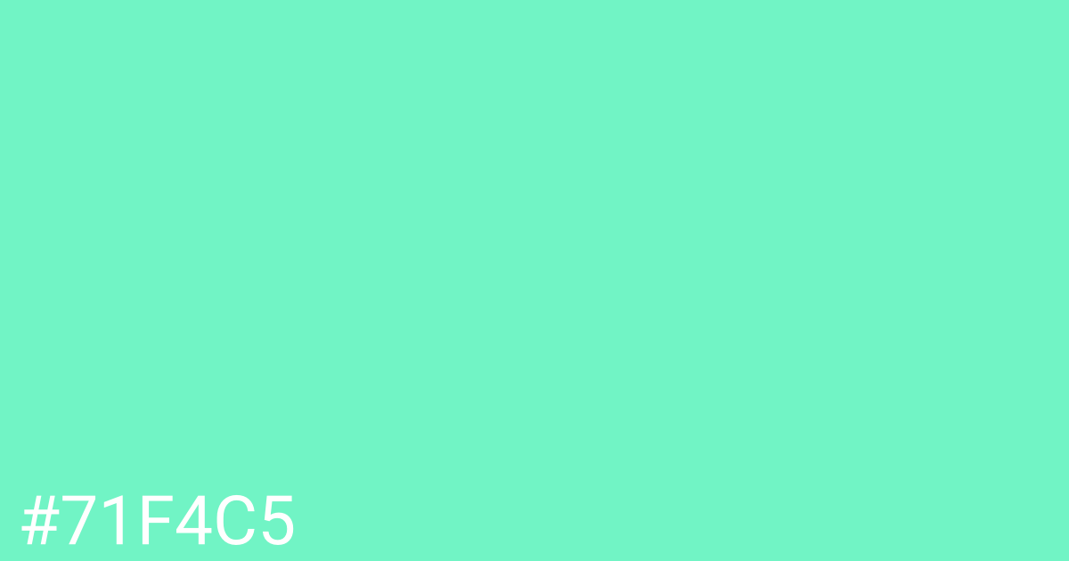 Hex color #71f4c5 graphic