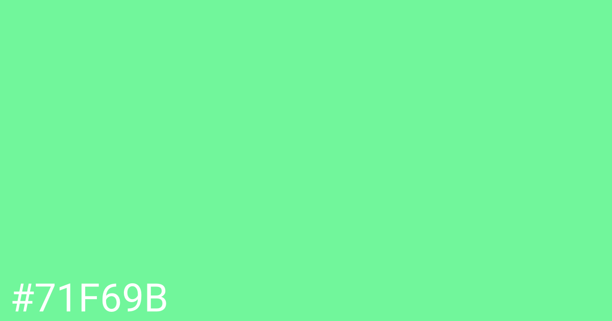 Hex color #71f69b graphic