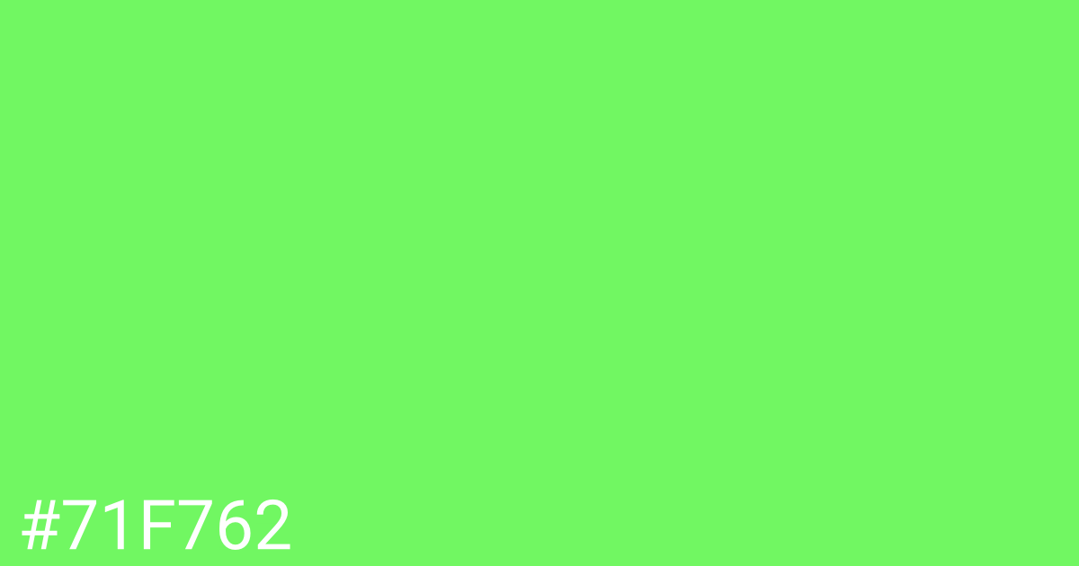 Hex color #71f762 graphic