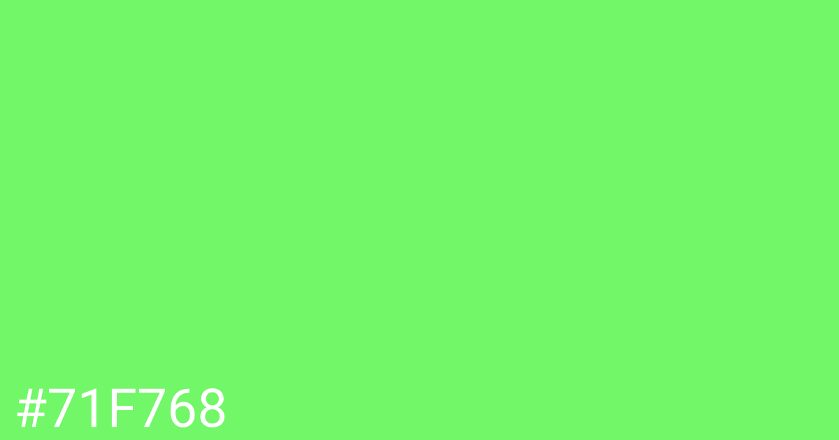 Hex color #71f768 graphic