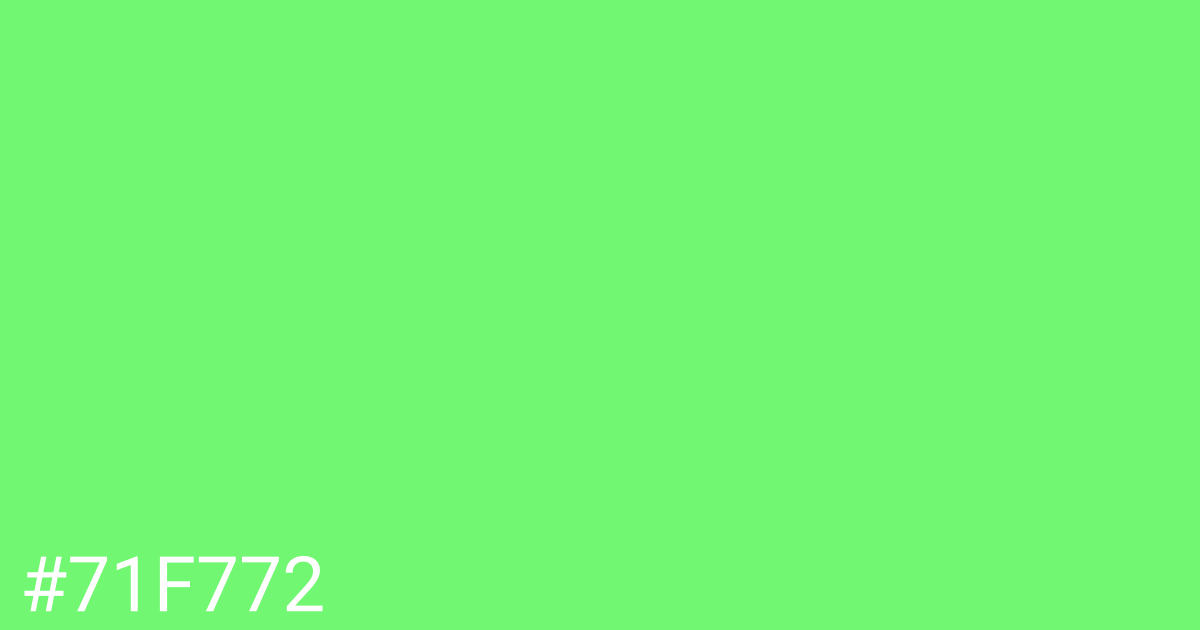 Hex color #71f772 graphic