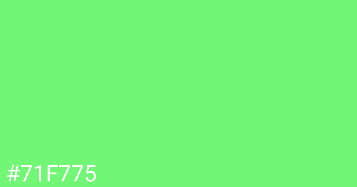 Hex color #71f775 graphic