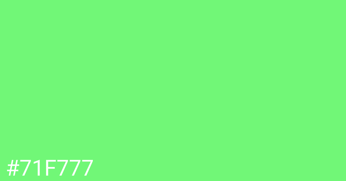 Hex color #71f777 graphic