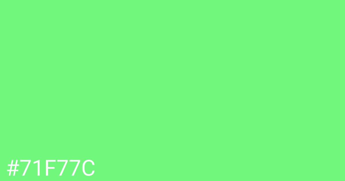 Hex color #71f77c graphic