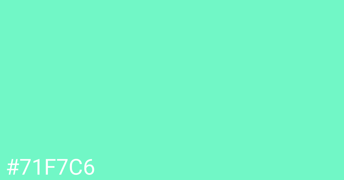 Hex color #71f7c6 graphic