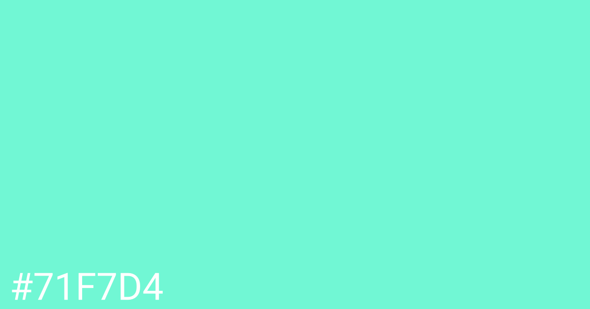 Hex color #71f7d4 graphic