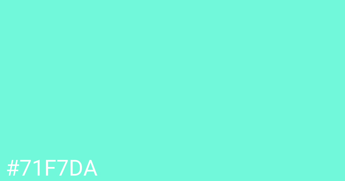 Hex color #71f7da graphic