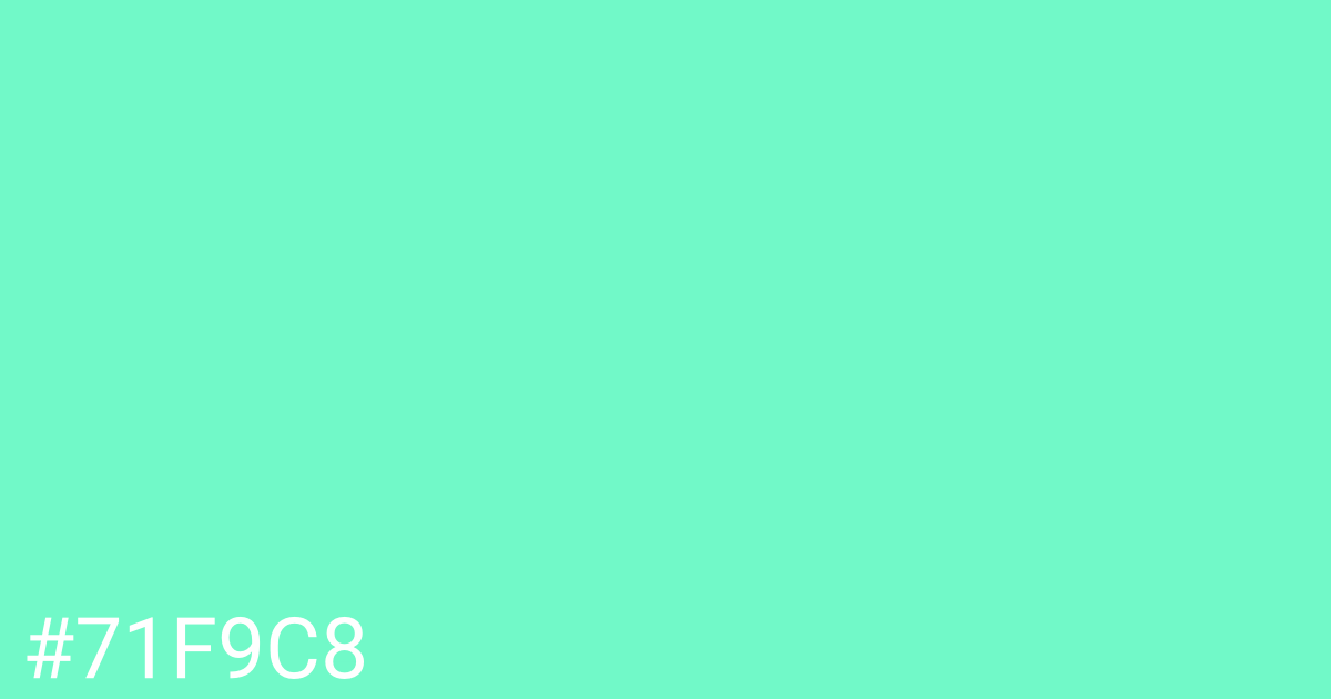 Hex color #71f9c8 graphic