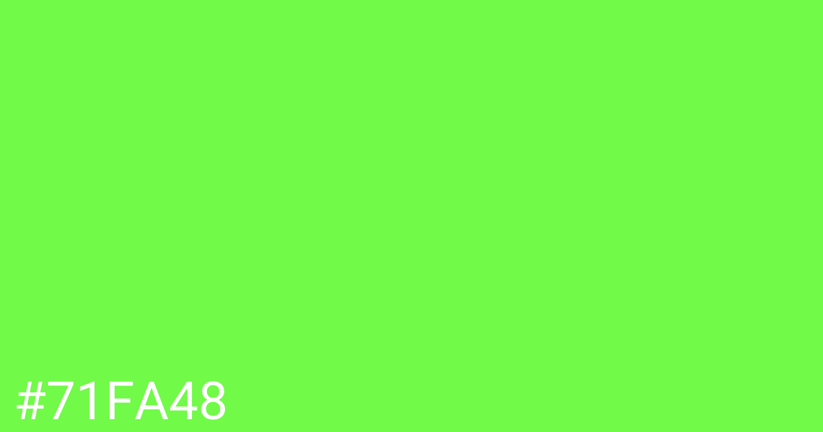 Hex color #71fa48 graphic