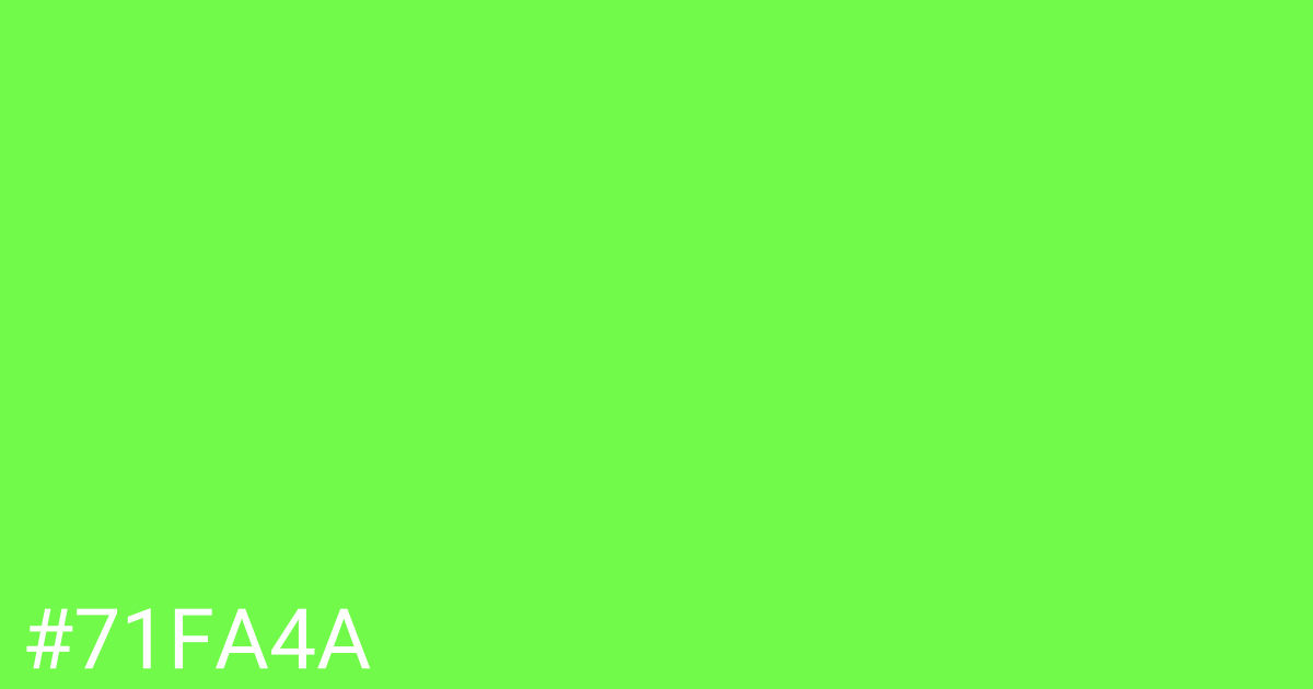 Hex color #71fa4a graphic