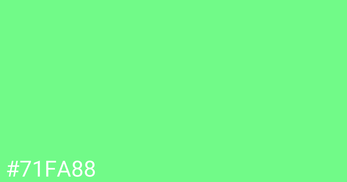 Hex color #71fa88 graphic