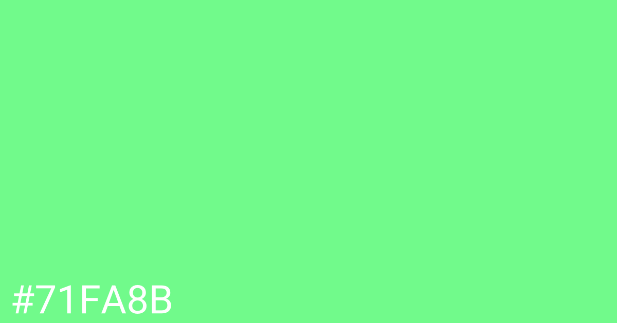 Hex color #71fa8b graphic