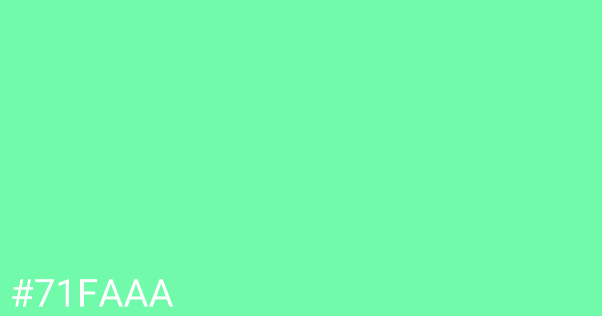 Hex color #71faaa graphic