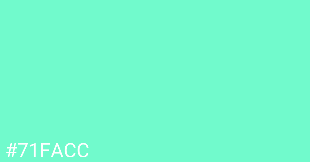 Hex color #71facc graphic