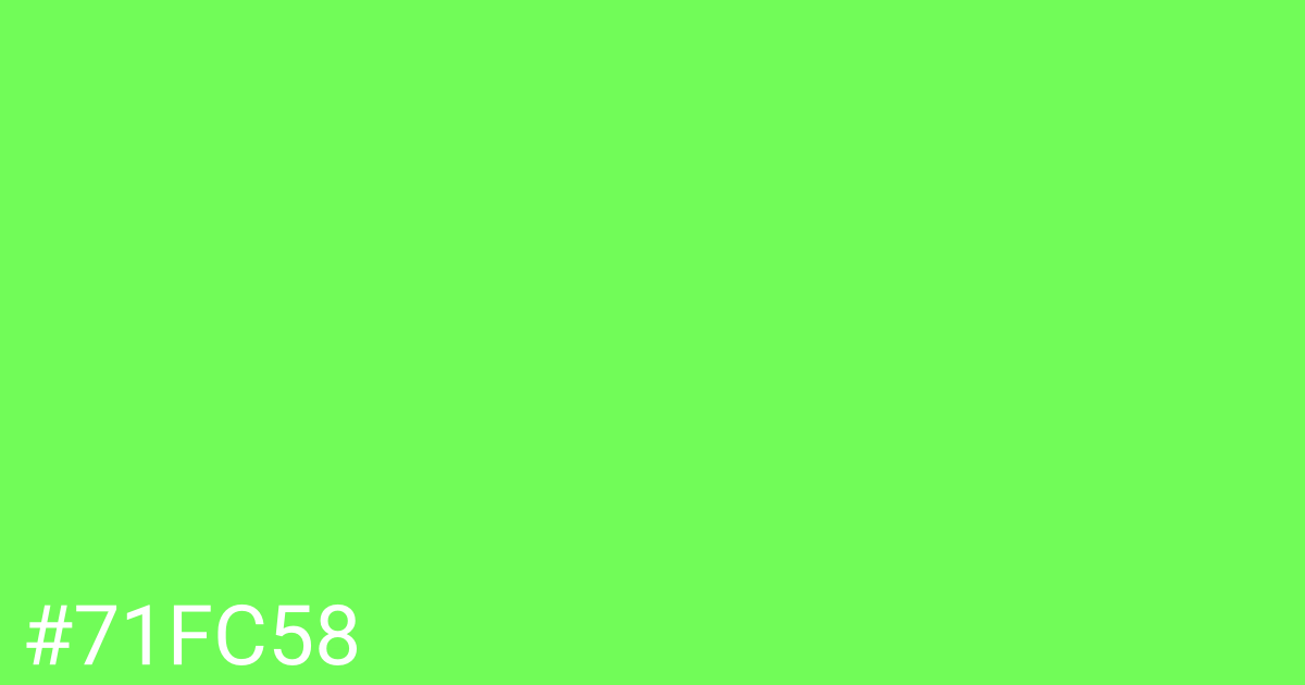 Hex color #71fc58 graphic