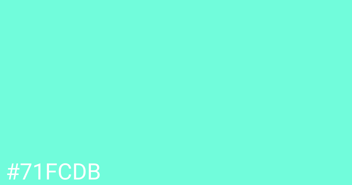 Hex color #71fcdb graphic